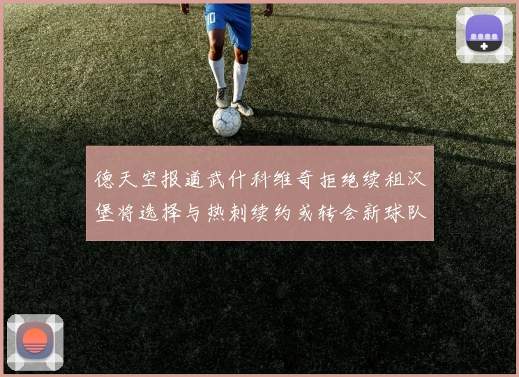德天空报道武什科维奇拒绝续租汉堡将选择与热刺续约或转会新球队